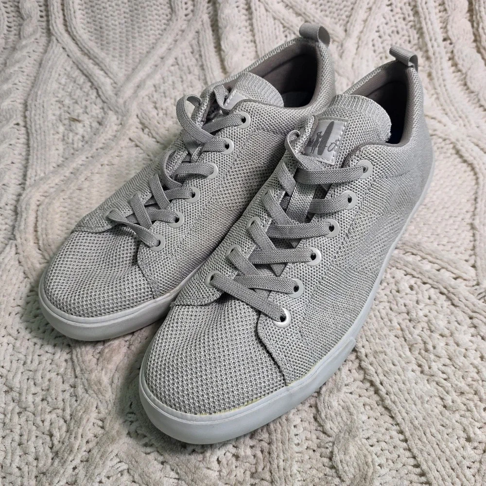 Johnnie-O TechKnit Sneakers Grey Tech Knit Mens 10.5 Excellent